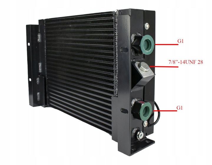 Chłodnica oleju hydraulicznego AH1417T-CA 150L/min 24V Chlodnica-oleju-hydraulicznego-150l-min-24V-termostat-i-wentylator-WYDAJNA-Numer-katalogowy-czesci-AH1417T-CA-150L-DC24