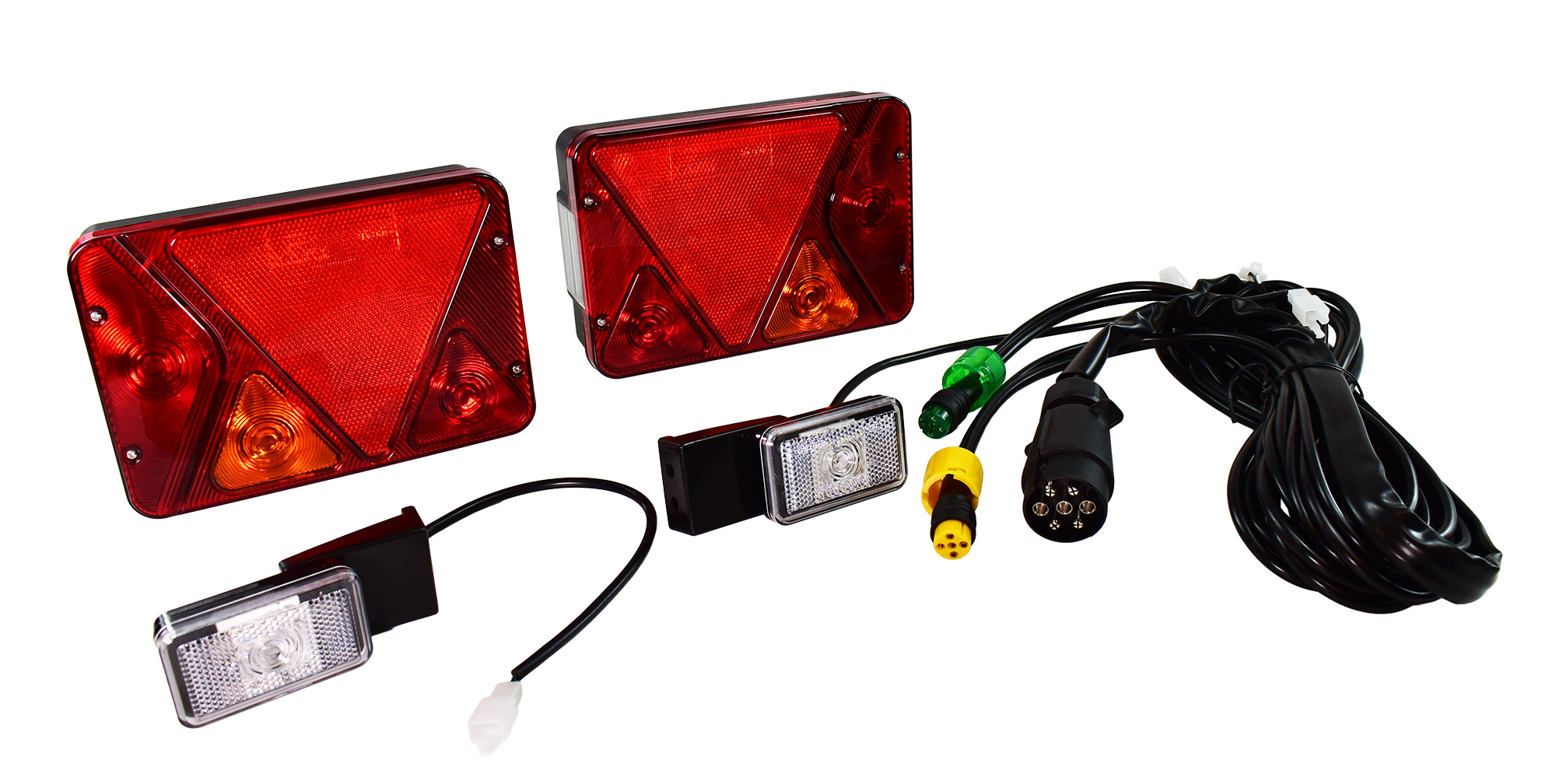 Zestaw lamp do przyczepki, przewód 7,5 m, 7 pinowa, LED TB-30-LED