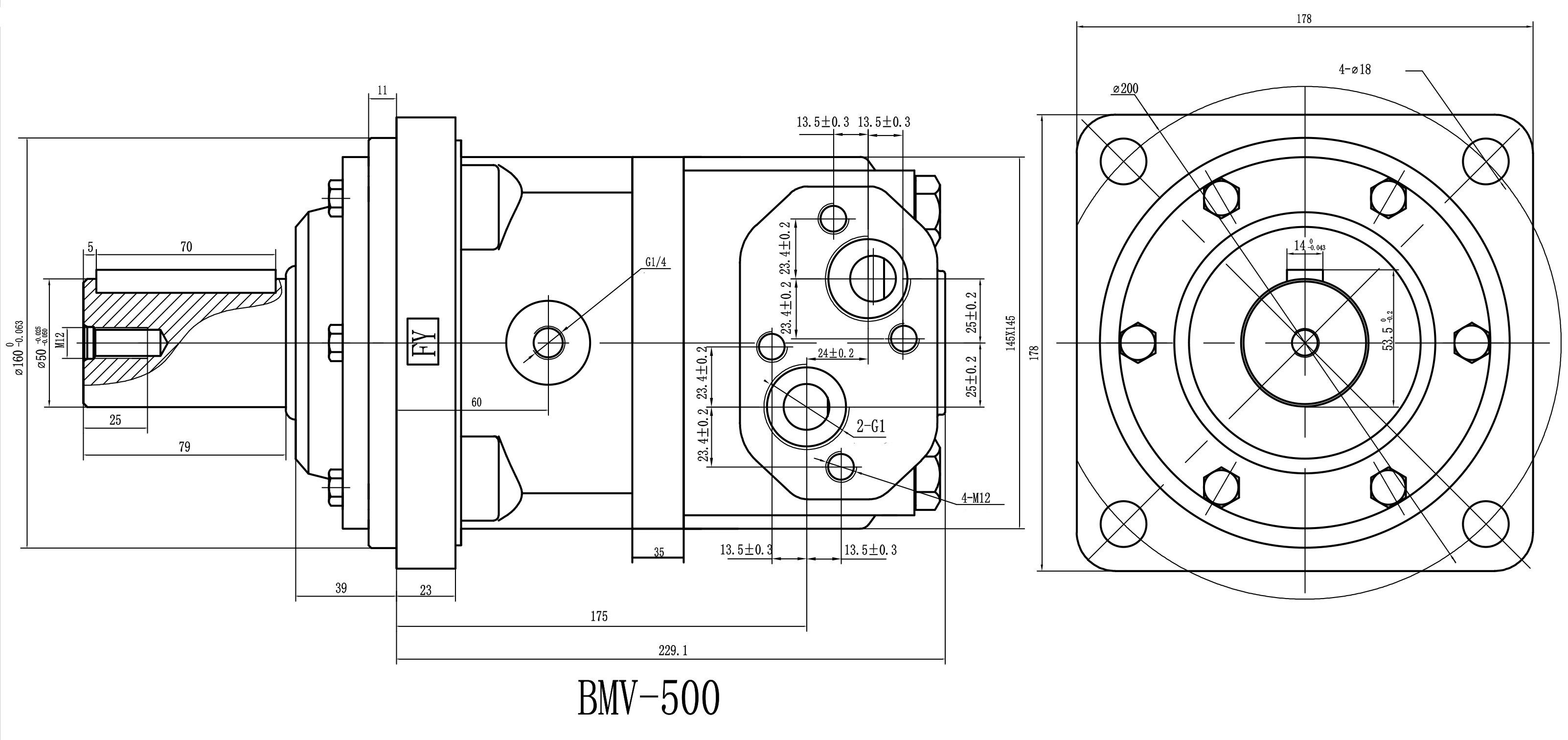 Silnik hydrauliczny BM7 500cm3 - zamiennik BMV SMV OMV BMV-500