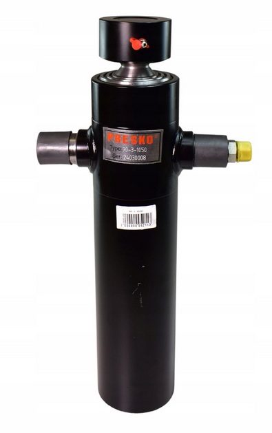 Cylinder siłownik hydrauliczny PRESKO 1050mm, trzyczłonowy, udźwig 6 ton, chromowane sekcje. 753700-1