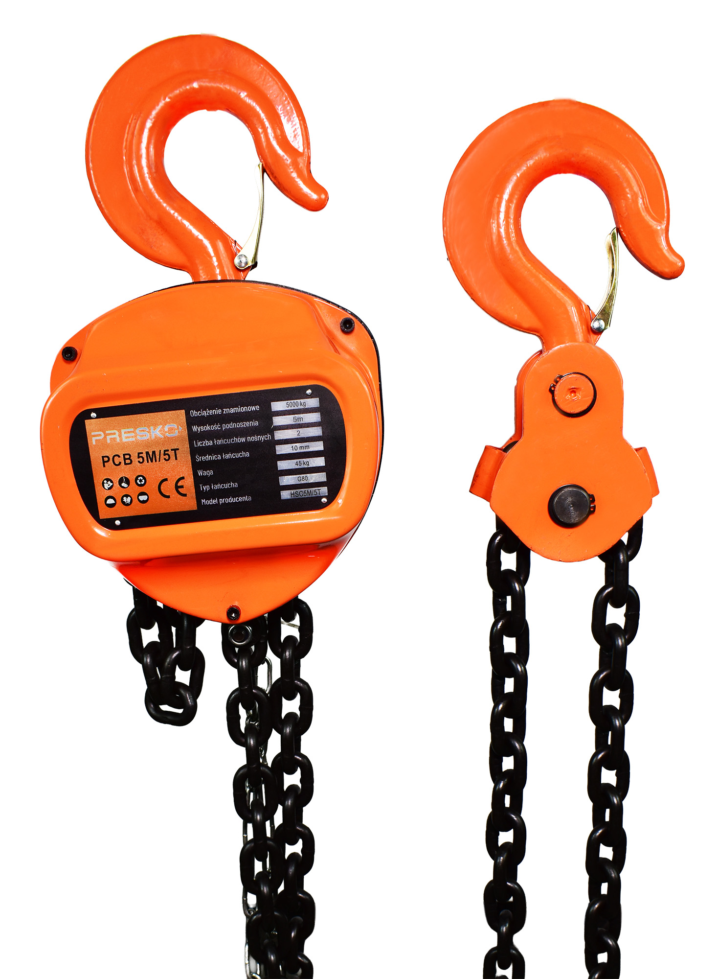Wyciągarka łańcuchowa 5M udźwig 5T CHAIN BLOCK Wciągnik ręczny HEB009-PCB-5M5T_1