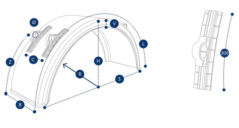 Błotnik regulowany uchwyt Błotnik z regulowanymi uchytami