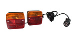 Trailer light set, 7.5 m cable, 7 pin, bulb