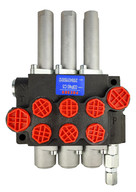 PRESKO Directional Control Valve, 3-way, 40 l, cable steering sterowany linkami