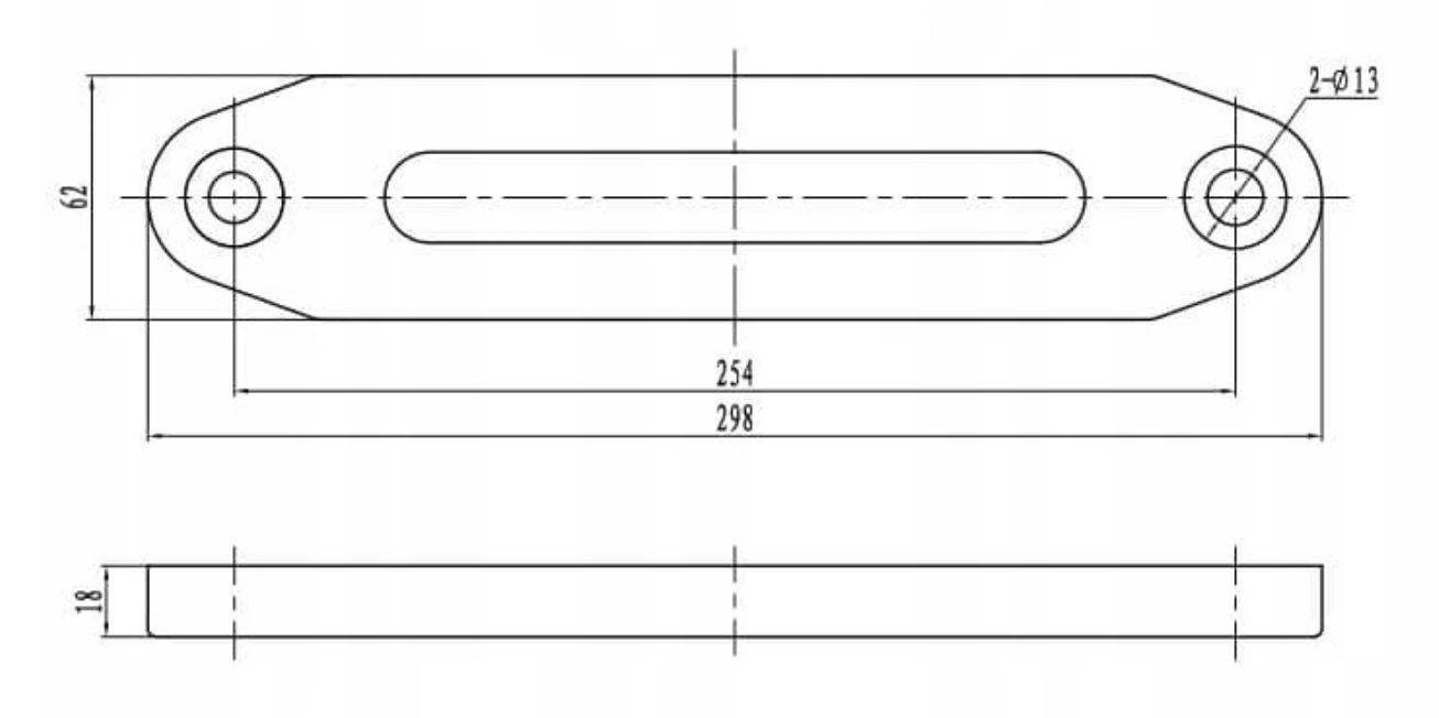 Aluminum sliding guide for synthetic rope