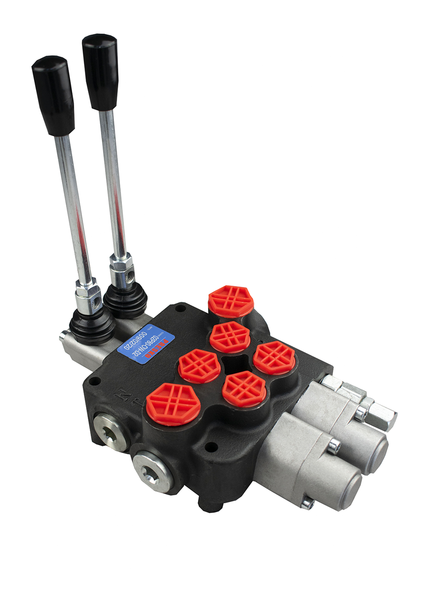 Hydraulic Directional Valve 2-section, 2x floating section- set with nipples