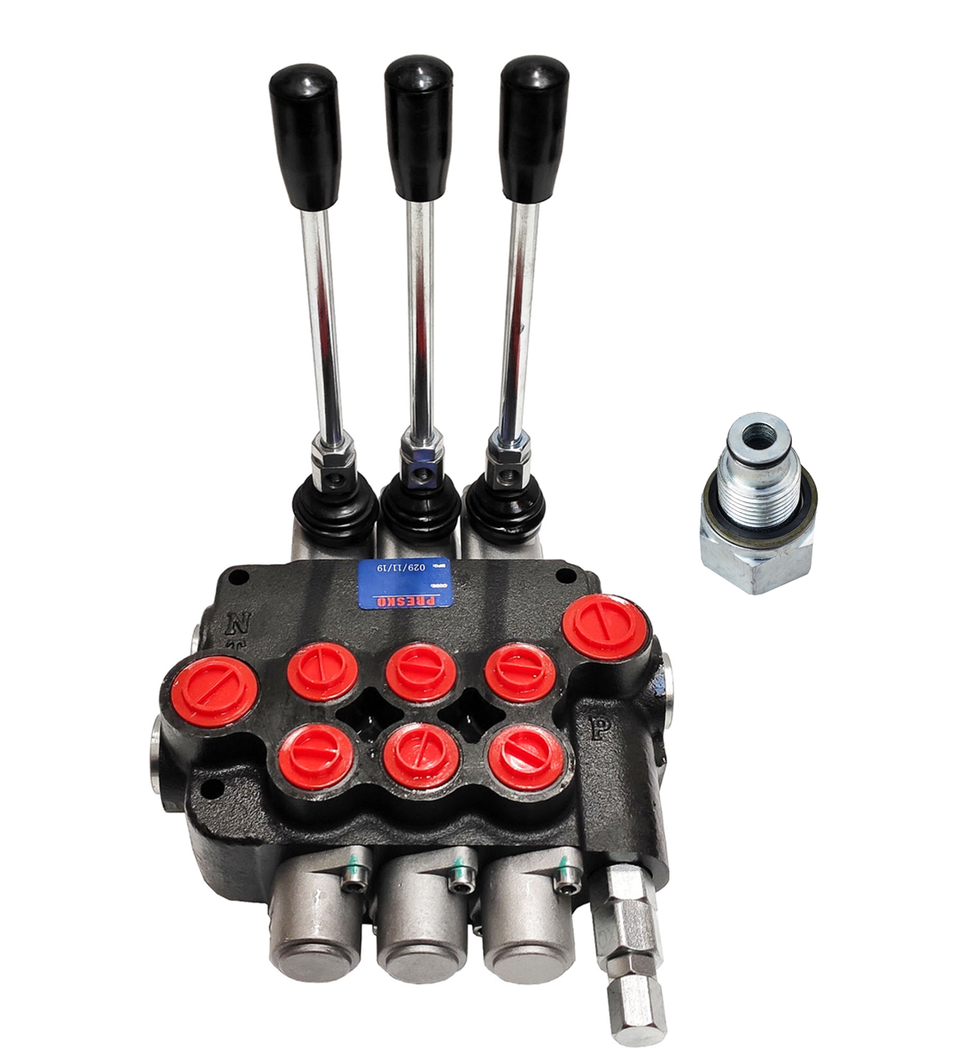 PRESKO Directional  Control Valve, 3-way, 40 l, pressure fitting