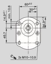 Presko hydraulic gear pump 16cm3 + 11cm3