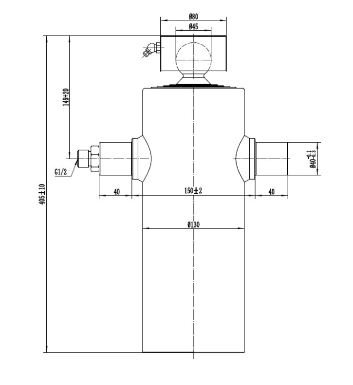 Underbody Cylinder PRESKO with an extension of 1040mm, 5-stages