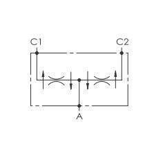 Flow divider, HBS, A140300.26.00 , 1/2"-3/8", 40-60 l/min