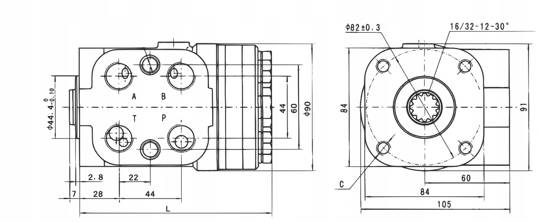 Hydraulic Control Steering Valve OSPC 200 ON + NYPLE KIT