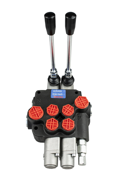 Hydraulic Directional Valve 2-section, 2x floating section- set with nipples