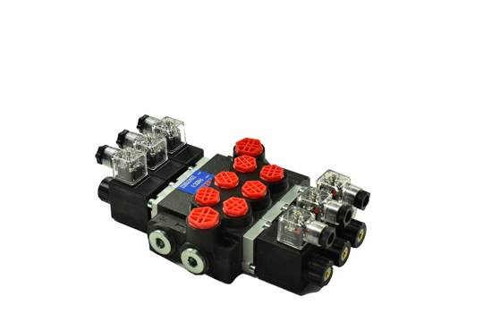 Hydraulic Directional Valve Presko , 3-section electrically controlled 12V