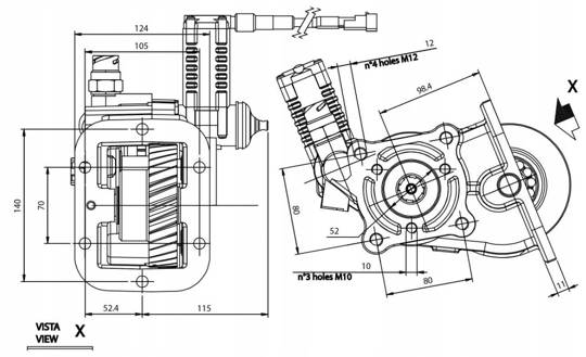 Power take-off P23Z2E93201 iveco zf kiper