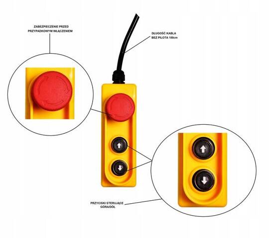 UNIversal vertical winch control set 300-600kg 230V