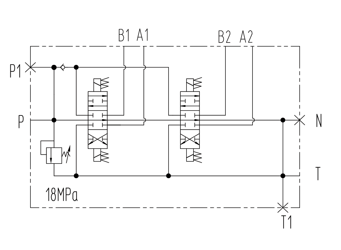 Hydraulik-steuerventil Presko , 2-teilig elektrisch betrieben 12V