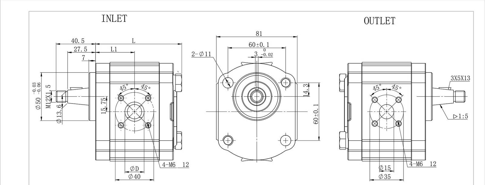 Hydraulische Zahnradpumpe 0510515328