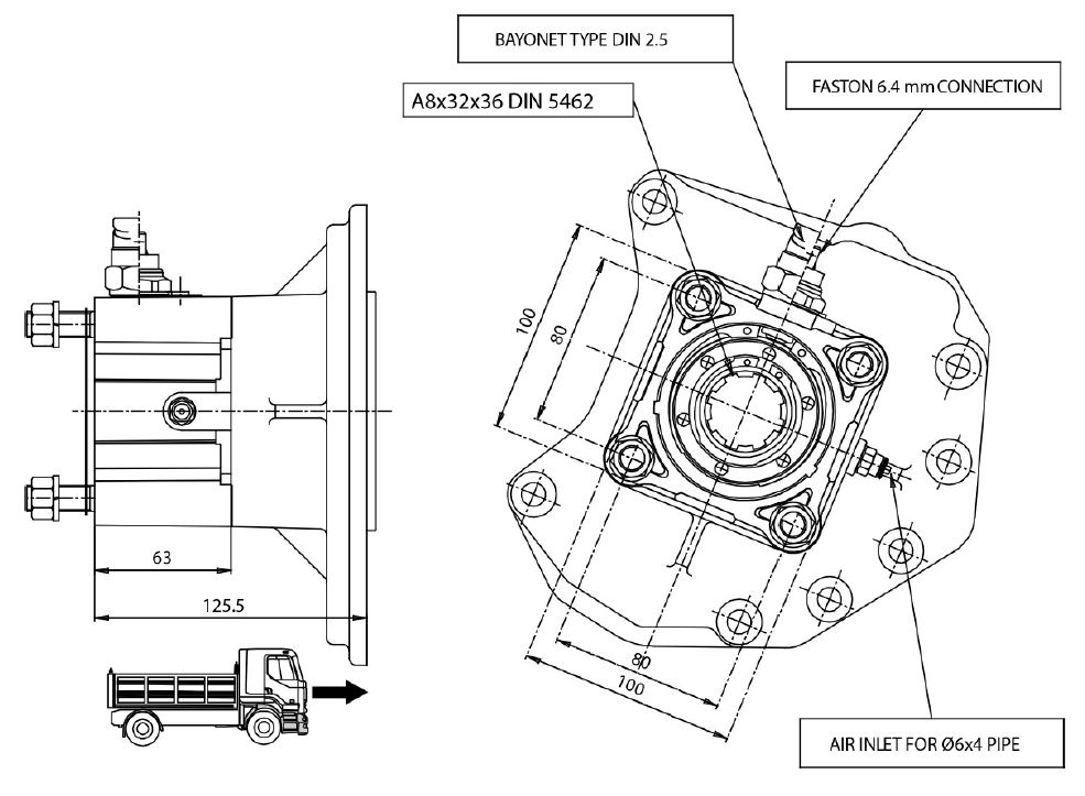 Nebenantrieb PTO P81M1P10204 MERCEDES