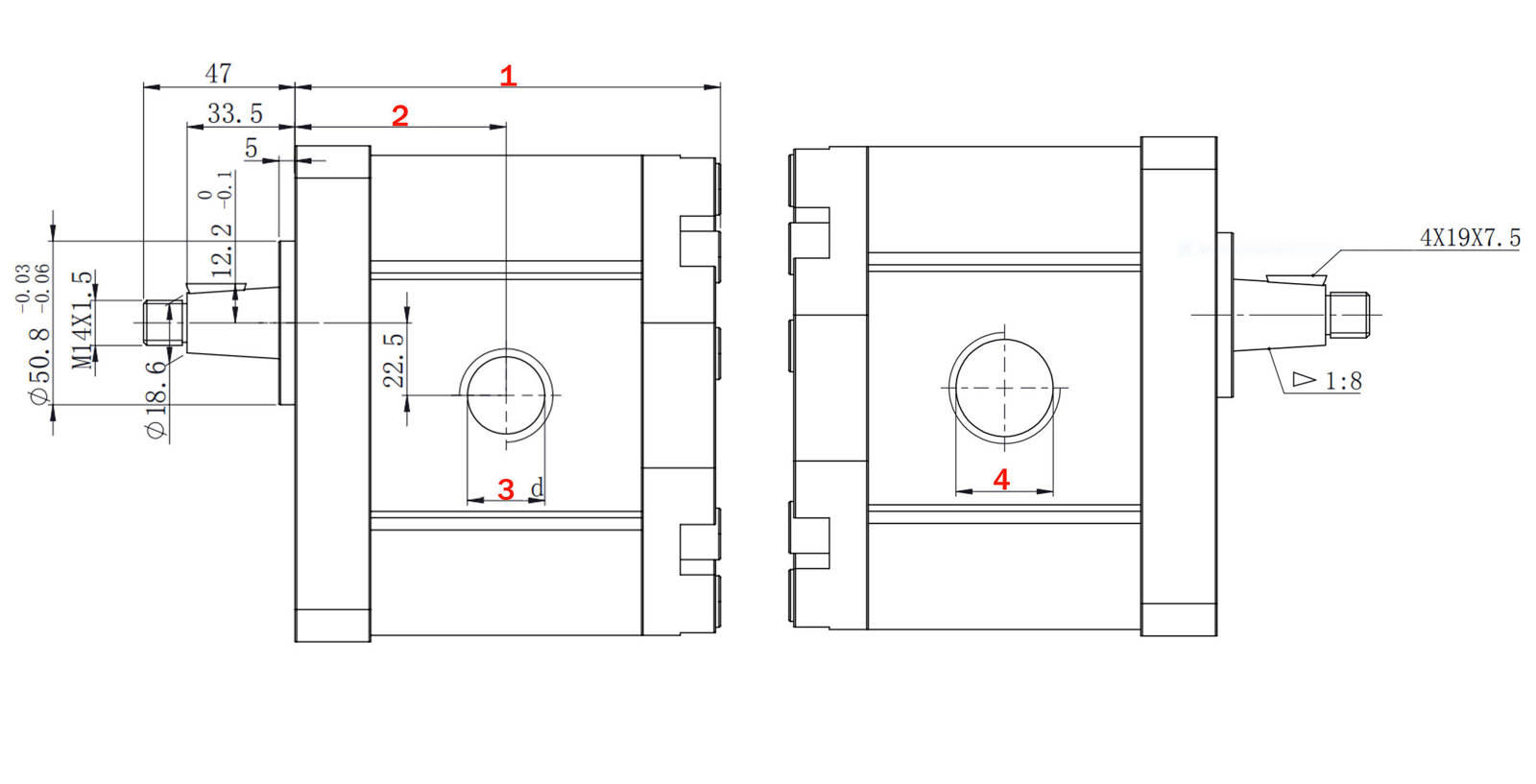 Zahnradpumpe 32l 16cm3 Außenverzahnung KIT