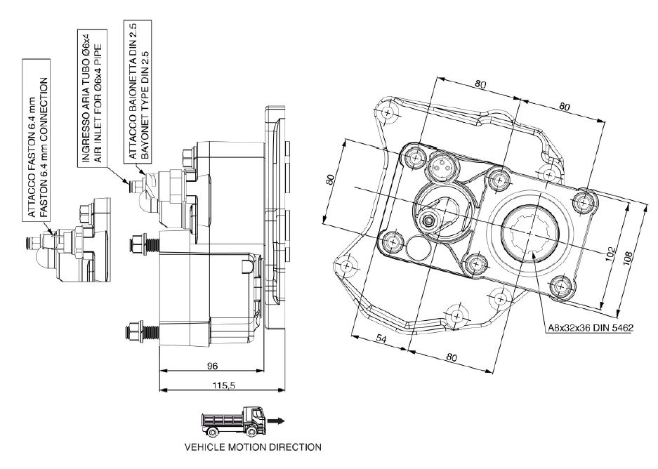 Nebenantrieb PTO P82M8P15294 MERCEDES