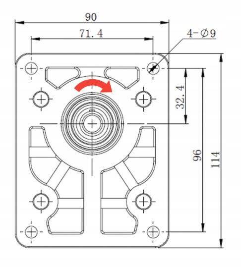 Pompa hydrauliczna zębata prawa  PRESKO prawa 8,3cm3 12l Grupa 2 PE