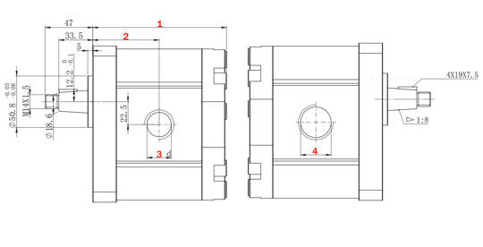 Zahnradpumpe 32l 16cm3 Außenverzahnung KIT