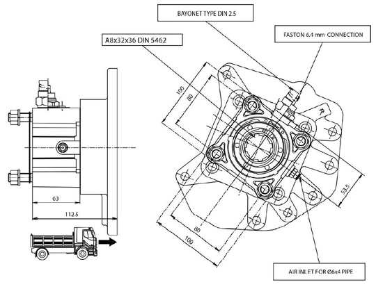 Nebenantrieb PTO P81M3P10204 MERCEDES