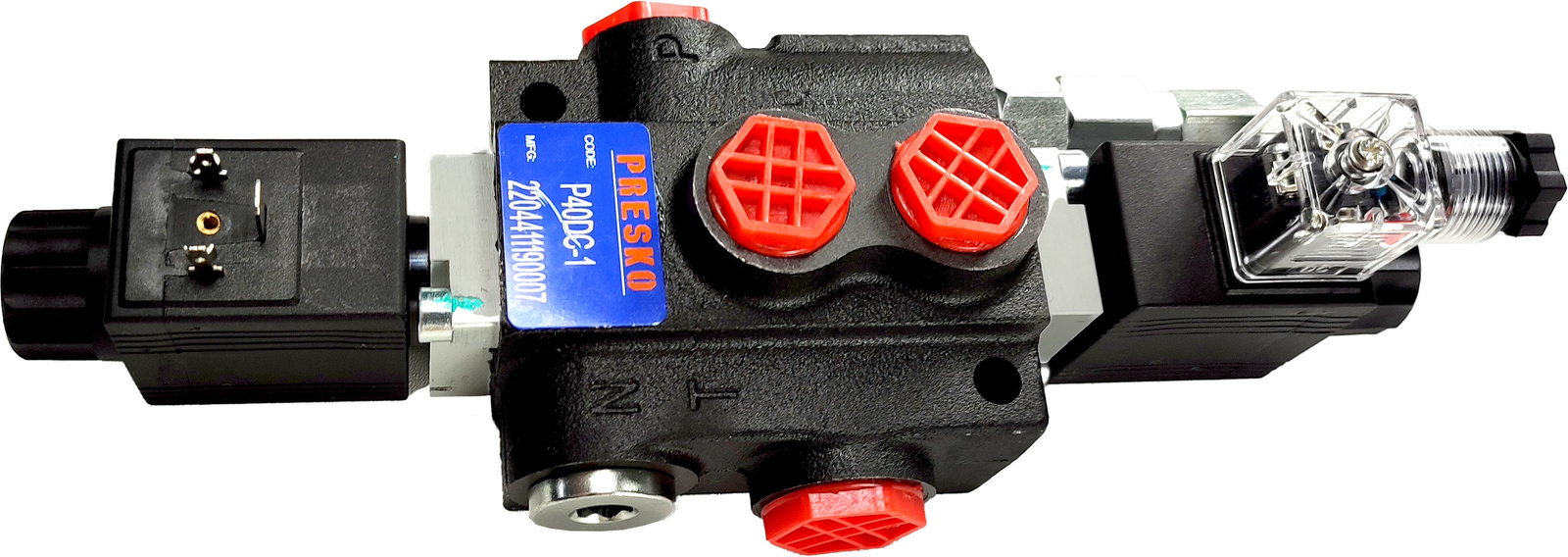 Rozdzielacz hydrauliczny Presko , 1-sekcyjny sterowany elektrycznie 12V