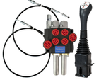 PRESKO Hydraulic Directional Valve 2-section with cables 2m KIT WITH JOYSTICK WITHOUT BUTTON