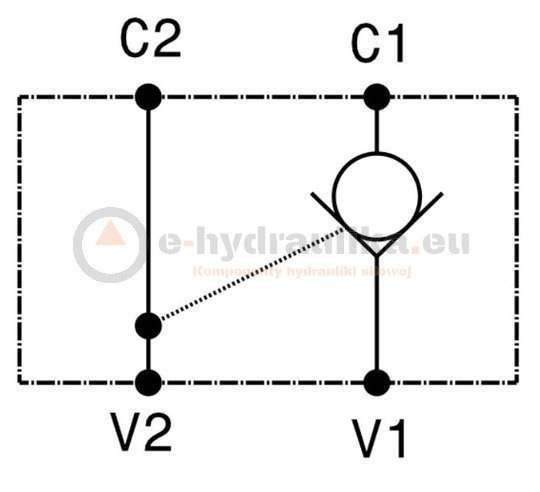 CBF, Gesteuertes Rückschlagventil, VBS-12-SP-A, 1/2"