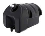 Water tank 30 L SQUARE black with soap container (601000400, TK2425)