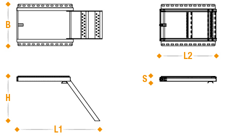 3-stufige Schiebeleiter Takler