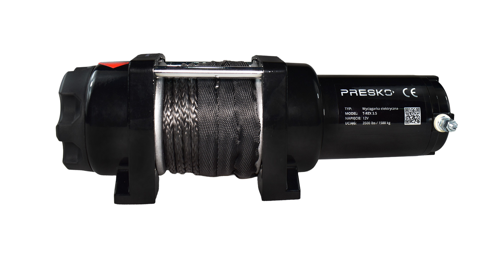 Wyciągarka elektryczna PRESKO T-REX 12V 1,5T QUAD PŁUG ATV UTV SYNTETYK