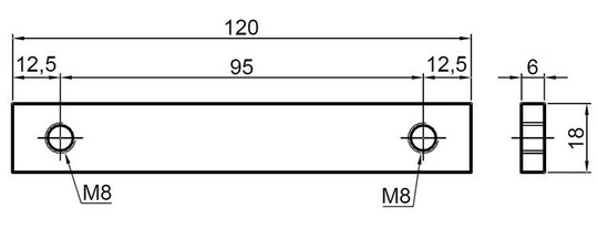 BM120 zinc hinge plate