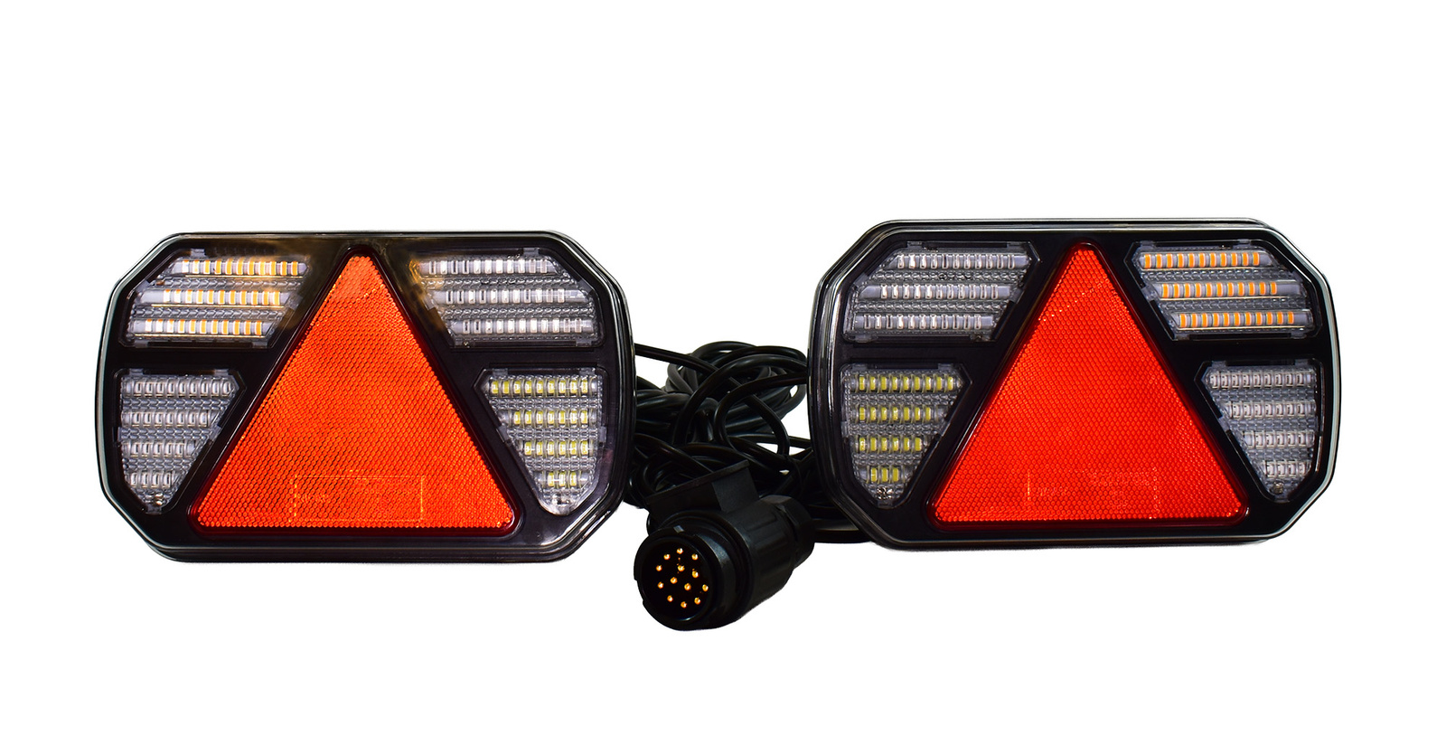 Zestaw lamp do przyczepy, przewód 7,5 m, 13 pinowa, LED