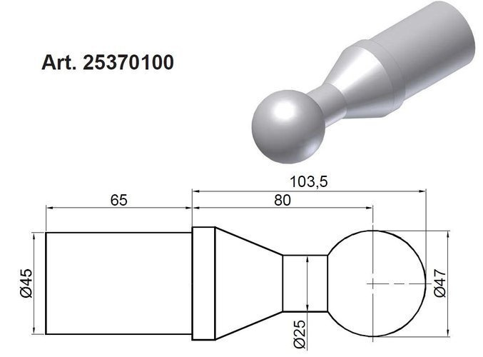 Tipping ball end set ⌀ 50