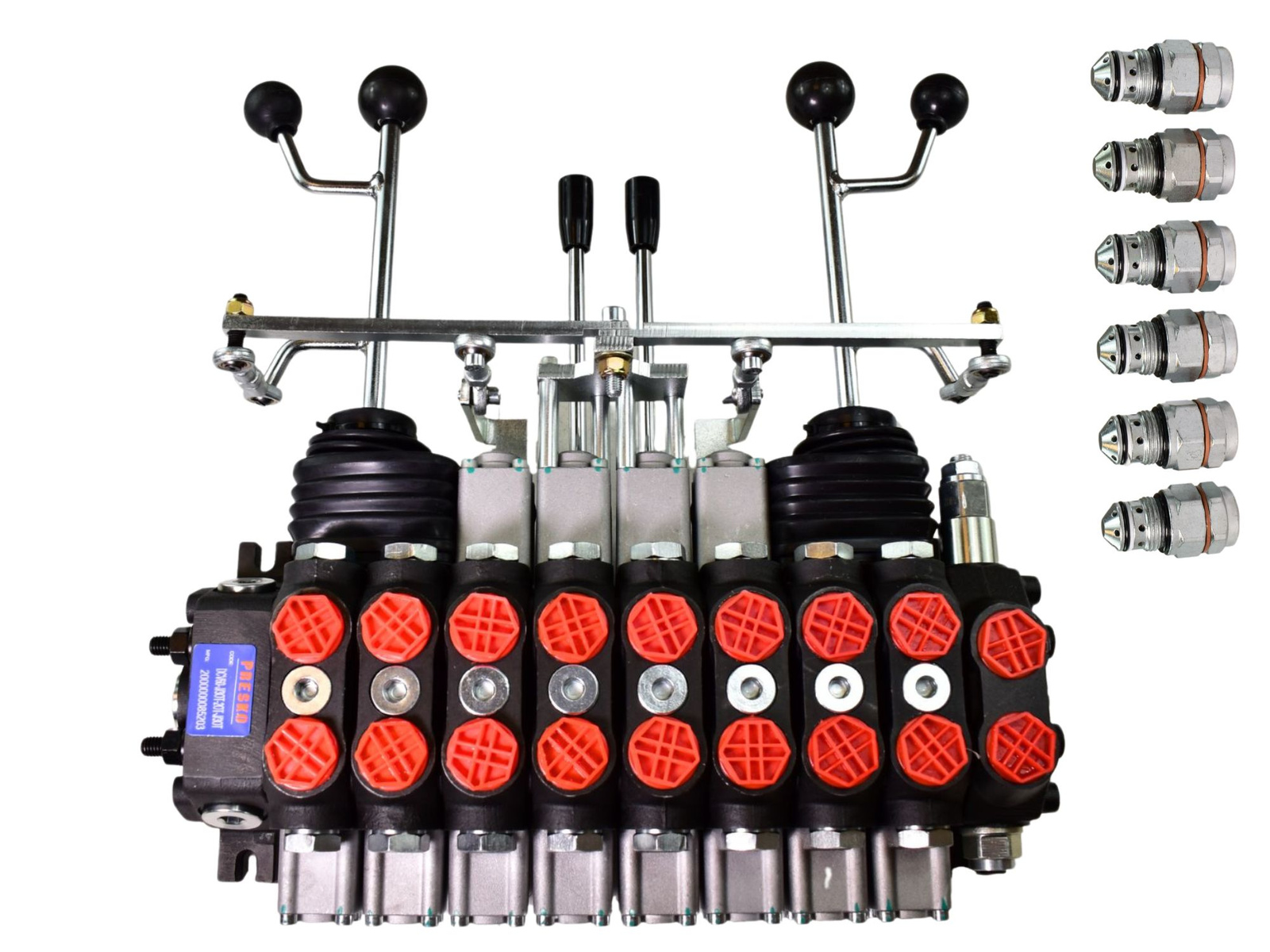 Hydraulik-steuerventil 8-teilig 60l ROGER ideal für Forstmaschinen