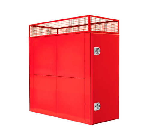 Cockpit box with hinged door