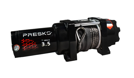Wyciągarka elektryczna PRESKO T-REX 12V 1,5T QUAD PŁUG ATV UTV SYNTETYK