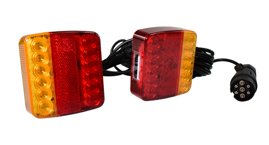 Set of LED trailer lights, 7.5 m cable, 7 pins