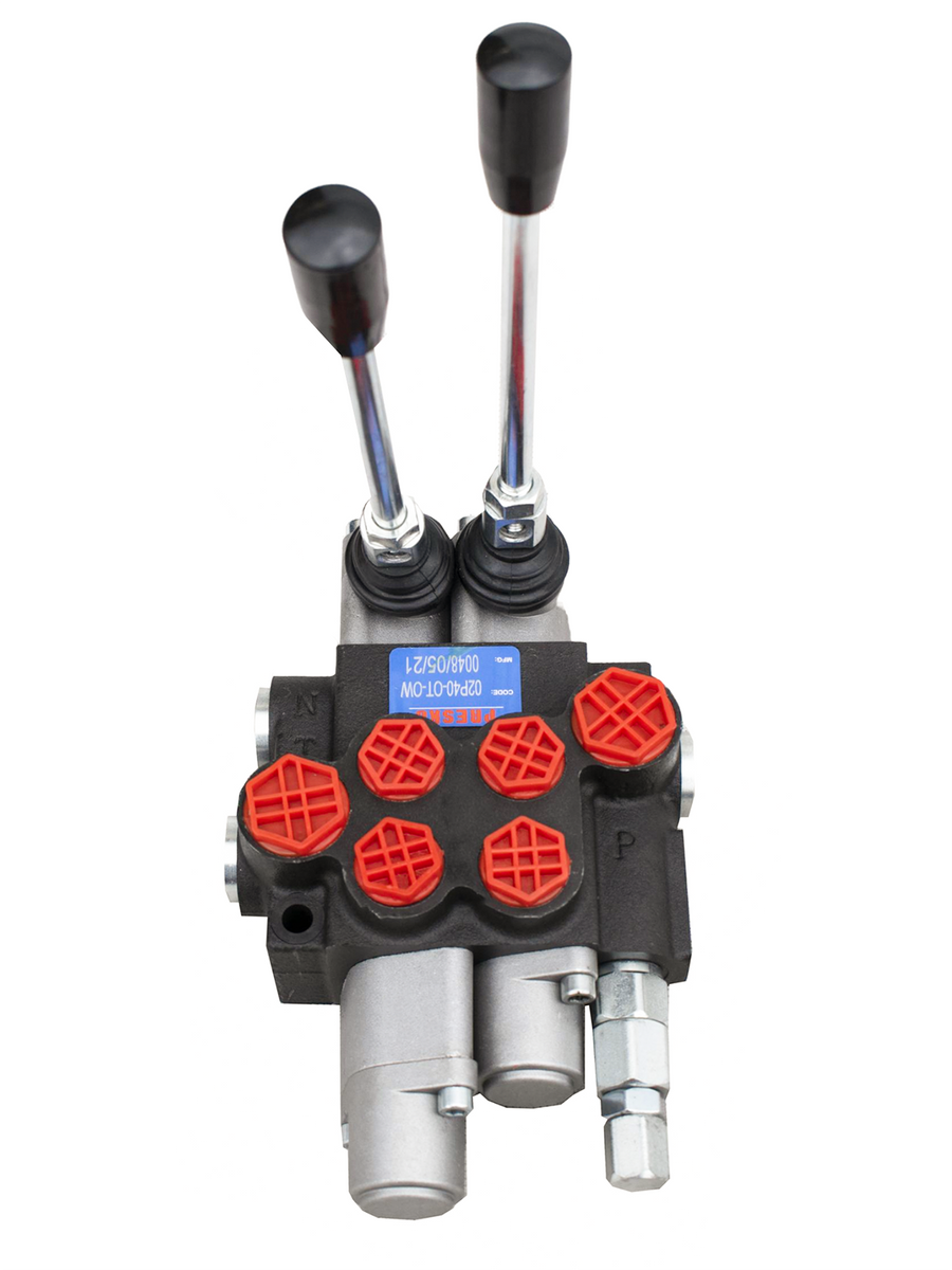 Hydraulic Directional Valve PRESKO 2-section 40l from floating section + latch- set with nipples