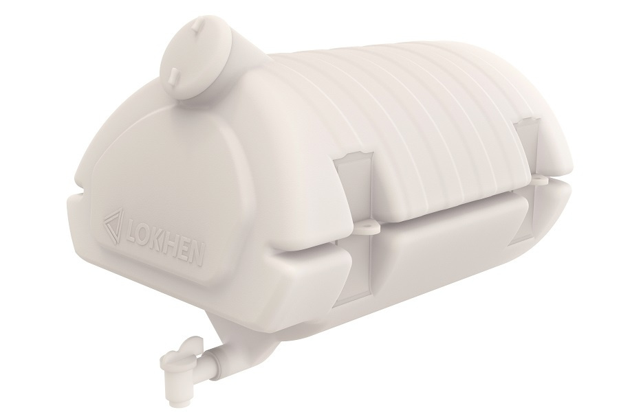 Water tank 30 L GALLERY white with blinded hole for soap container