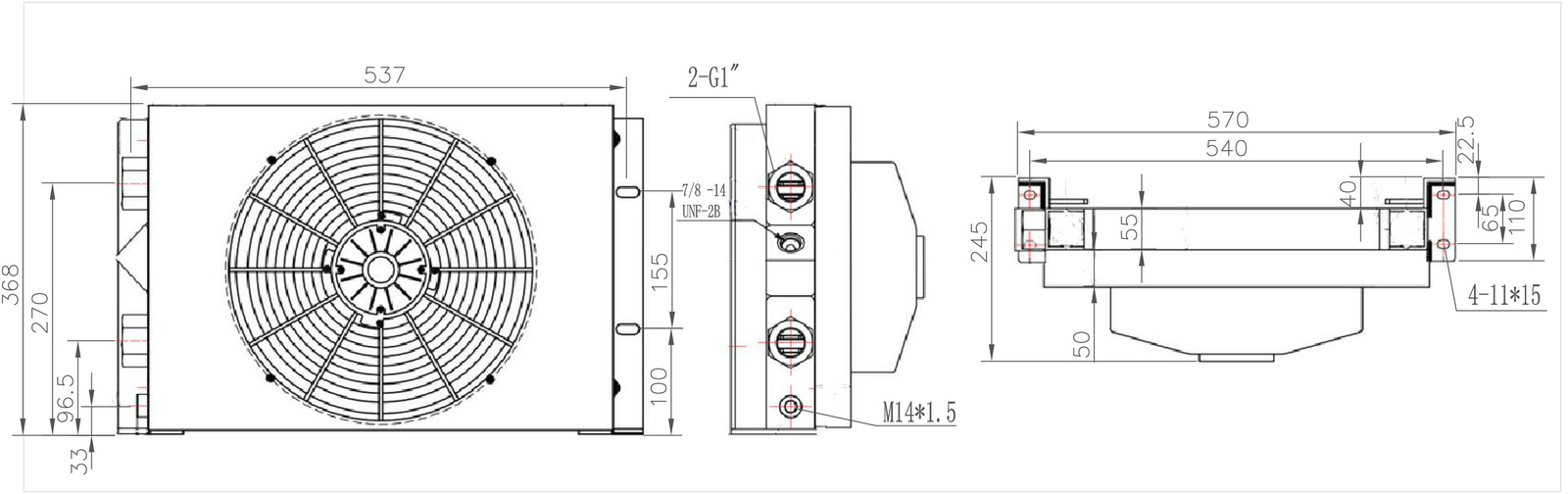 Ölkühler AH1417T-CA 150L/min 12V