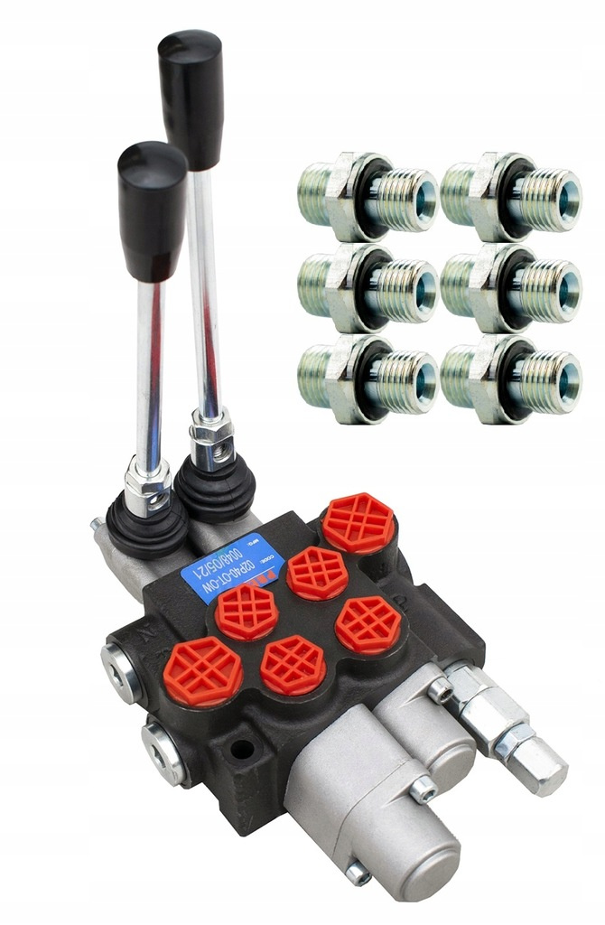 Hydraulic Directional Valve PRESKO 2-section 40l from floating section + latch- set with nipples