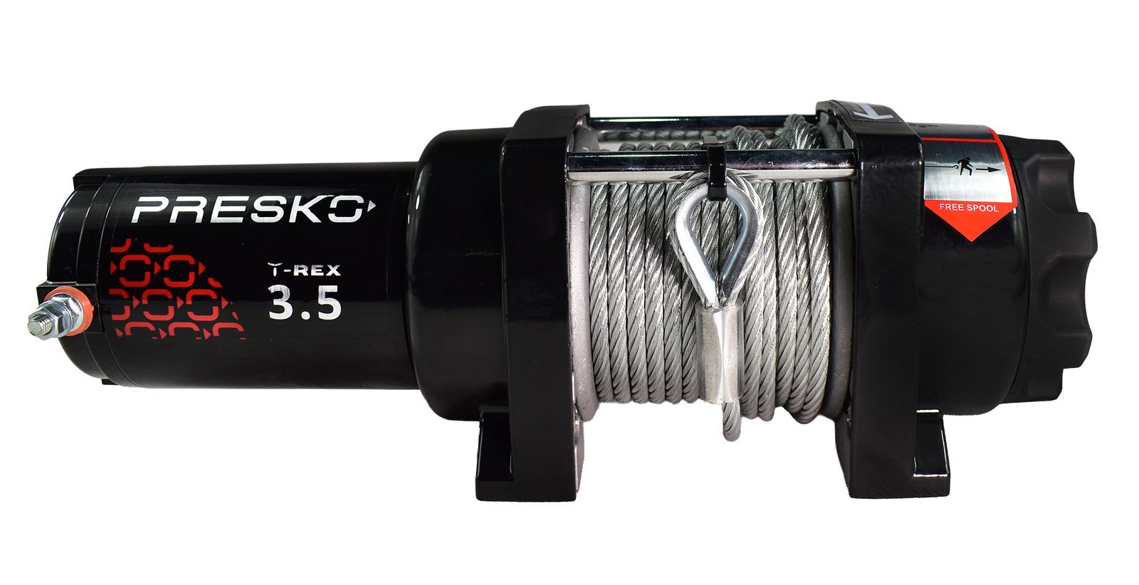 Wyciągarka elektryczna PRESKO T-REX 12V 1,5T QUAD PŁUG ATV UTV LINA STALOWA