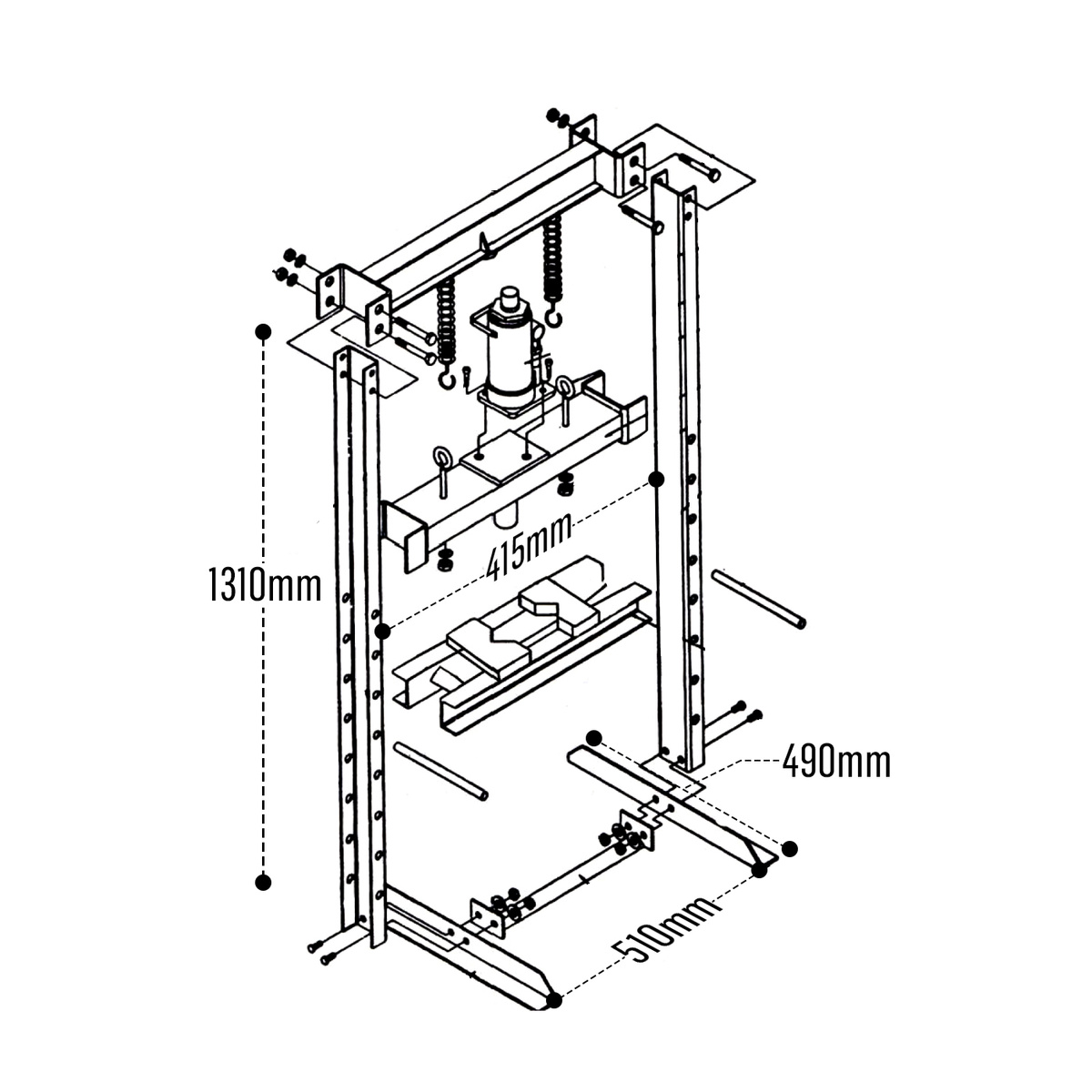 Shop Press workshop 12 T ton + set of prisms Original PRESKO