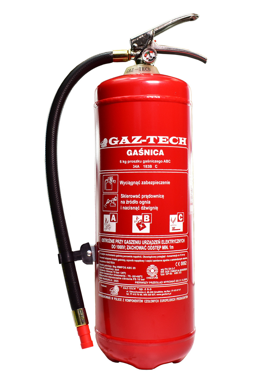 Pulverfeuerlöscher 6 kg ABC