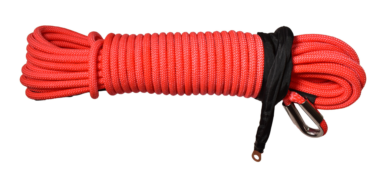 Lina syntetyczna w oplocie do wyciągarki OFF ROAD 12mm x 25M - kolor czerwony