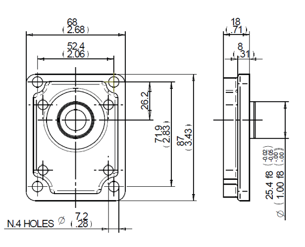 Aluminum gear pump, group 1, 1.5PE2.1D(S)18P0 European type