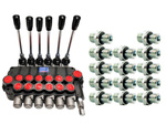 PRESKO Directional Control Valve 6-ways, complete with hose connections